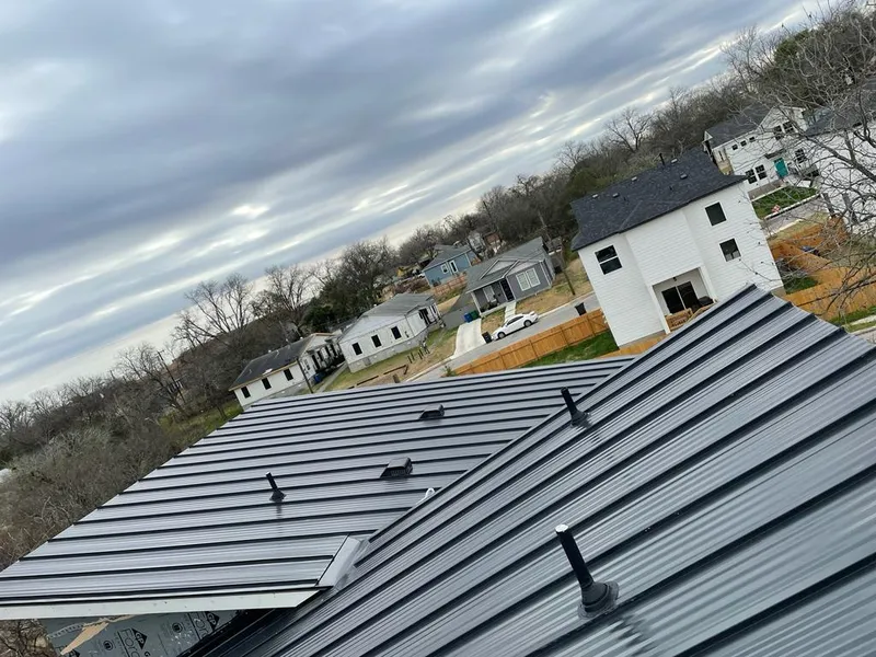 Standing seam metal roof panels with vents for Skylight Repair in Atoka